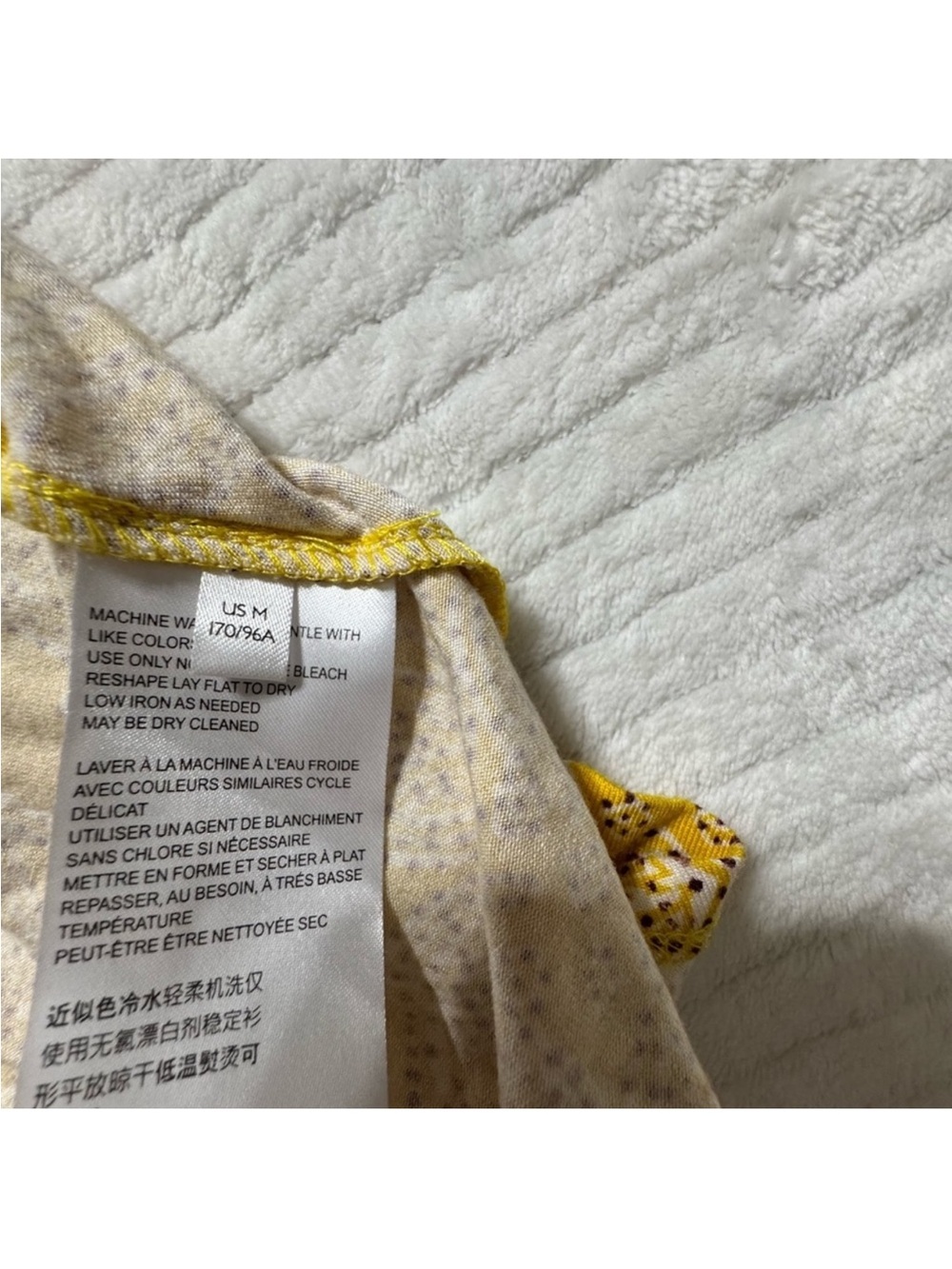 Anthropologie Yellow Printed High-Low Wrap Dress - Picture 8 of 9